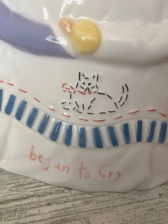 Dept 56 Three Little Kittens Storybook Collection Ceramic Teapot Cookie Jar - Picture 10 of 16